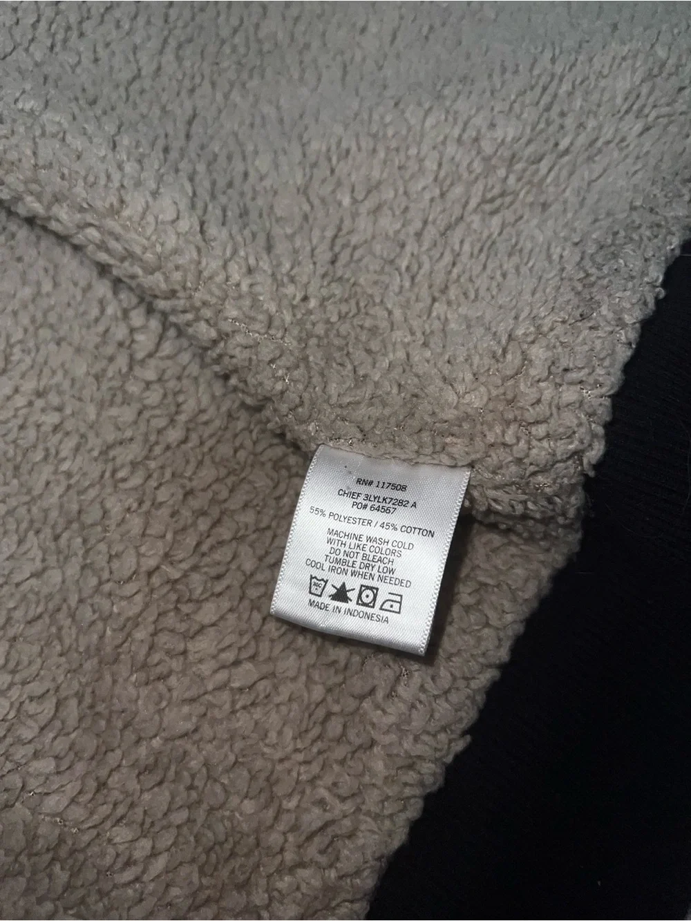 Men's Charcoal Hooded Zip-Up Jacket with Sherpa Lining